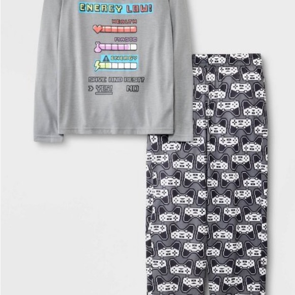 Boys Cat & Jack gamer long sleeve pajama set, size large. - Picture 4 of 5